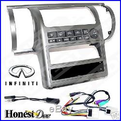 Aftermarket Double-Din Radio Install Dash Kit with Wires for G35 Car Stereo Mount