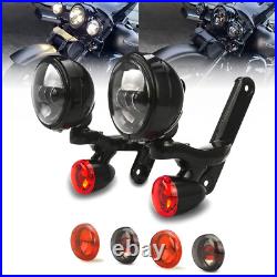 Auxiliary Spot with Wiring Harness Turn Signal light for Harley street glide 06-22