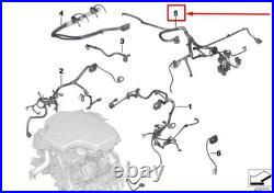 BMW 3 F30 Engine Grbx. Module Wiring Harness 7634056 12537634056 NEW