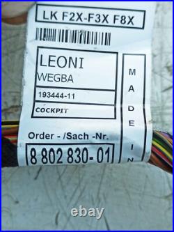 BMW F30 330e 2016-2018 Instrumental Panel Dashboard Wiring Harness Wire 8794037