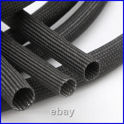 Black Braided Cable Sleeving Expandable Wire Harness Fiberglass Sheathing 1-30mm Black Braided Cable Sleeving Expandable Wire Harness Fiberglass Sheathing 1-30mm