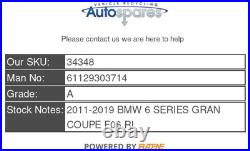Bmw 6 Series Gran Coupe F06 2011-2019 Right Front Door Wiring Harness Bmw 6 Series Gran Coupe F06 2011-2019 Right Front Door Wiring Harness