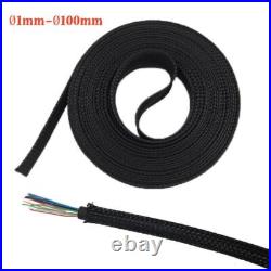 Braided Sleeving Braid Cable Wiring Harness Loom Protection-Black Ø1mm-Ø100mm