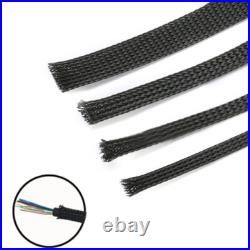 Braided Sleeving Braid Cable Wiring Harness Loom Protection-Black Ø1mm-Ø100mm