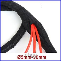 Braided Sleeving Self Closing Braid Cable Wiring Harness Loom Protection Black Braided Sleeving Self Closing Braid Cable Wiring Harness Loom Protection Black