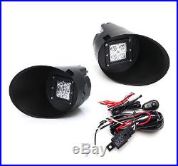 CREE LED Pod Light with Foglamp Bezels, Mounting Brackets, Wire For 07-13 Tundra