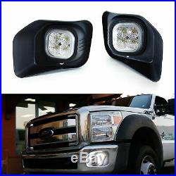Complete CREE LED Fog Lights with Bezel Covers, Wirings For 2011-16 F250 F350 F450