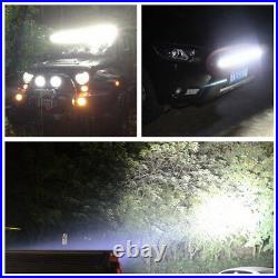 Curved 52 LED Light Bar for Off Road 4x4 Driving Fog Roof Bar wiring Harness