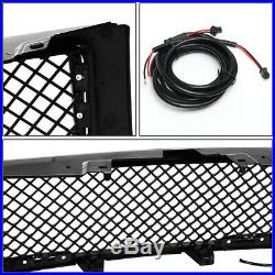 Diamond Mesh LED DRL Front Grille withWiring Harness for Silverado Sierra 07-14