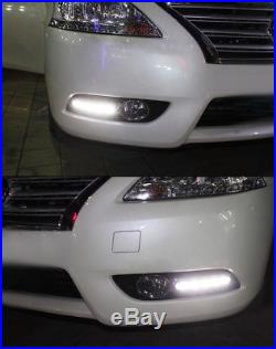Direct Fit 6-LED Daytime Running Lights For 13-15 Nissan Sentra with Fog Opening