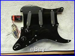 EMG SA Loaded 3 Ply Black Pickguard with EMG wiring Harness For Stratocaster