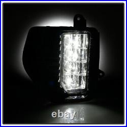 FULL LED Fog Light DRL Lamp with Bezel Wiring Set Pair For 2019-20 GMC Sierra 1500