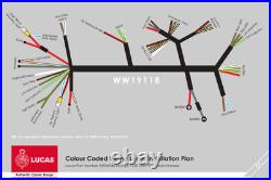 Genuine Lucas Triumph T150 Trident 69-70 Cloth Main Wiring Loom Harness 54954246