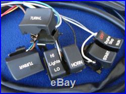 HANDLEBAR WIRING HARNESS WithBLACK SWITCHES FOR ALL HARLEY MODELS 1982-95 REPL OE