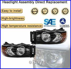 Headlights Assembly Replacement for 2002-2005 Dodge Ram 1500 2500 3500 pickup
