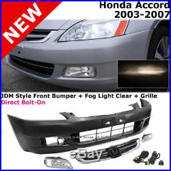 Honda Accord 2003-2007 4DR JDM Bumper with Front grille Clear Fog Light