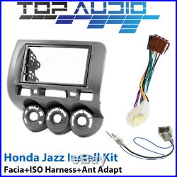 Honda Jazz GD DOUBLE DIN facia Fascia Kit + ISO Wiring Harness + Antenna Adaptor