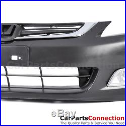 JDM Front Bumper Cover Conversion Foglight Clear Pair Grille For Accord 4D 03-07