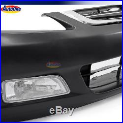 JDM Style Front Bumper Cover Grille Fog Lights Honda Accord 2003-2007 Kit Clear
