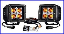KC Hilites 315 3 12 watt C3 Amber LED Spot Light with Wiring Harness (Pair)