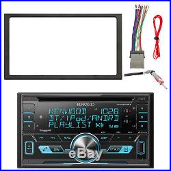 Kenwood Double Din Car Bluetooth USB CD Player With Install Mount Kit Wire Harness
