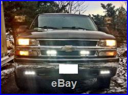 LED Light Bar with Foglamp Location Bracket Wiring For Chevy 1500 2500 3500 Tahoe