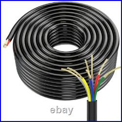 Lcrslitx 100Ft 7 Way Trailer Wire 14 Gauge 7 Conductor Wiring Harness 30 Cca