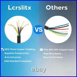 Lcrslitx 100Ft 7 Way Trailer Wire 14 Gauge 7 Conductor Wiring Harness 30 Cca