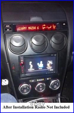 Mazda 6 Black Double Din Dash Kit Radio Stereo Wiring Harness Install Navigation