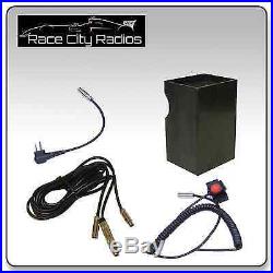 NASCAR Race Car Wire Harness for MOTOROLA + Velcro Mount PTT Switch + Radio Box