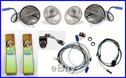 New! 1968 Ford MUSTANG Fog Light Kit, Bulbs, Brackets, Switch, Wire Harness