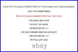 New 2012-2021 Vw Golf Vii, R Mk7 Parking Sensors Wiring Loom Harness 5g0971095j