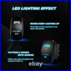 Nilight 50 inch 288W Black Curved LED Light Work Bar + Wiring Harness + Switch