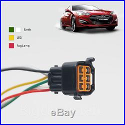 OEM LED Fog Light Lamp Complete Kit, Wiring Harness for Hyundai Genesis Coupe2013