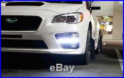 S4 LED Bezel Daytime Running Lights withHalogen Fog Lamp For 15-17 Subaru WRX/STi
