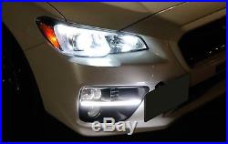 S4 LED Bezel Daytime Running Lights withHalogen Fog Lamp For 15-17 Subaru WRX/STi