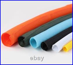 Self Closing Braided Cable Sleeving Black 5mm-60mm Wire Harness, Auto, Sheathing