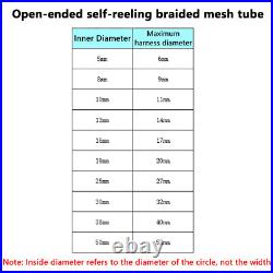 Self Closing Braided Cable Sleeving Black 5mm-60mm Wire Harness, Auto, Sheathing