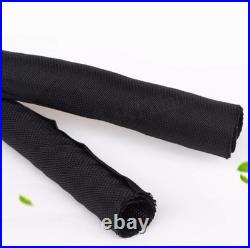 Self Closing Braided Cable Sleeving Black 5mm-60mm Wire Harness, Auto, Sheathing