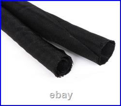 Self Closing Braided Cable Sleeving Black 5mm-60mm Wire Harness, Auto, Sheathing