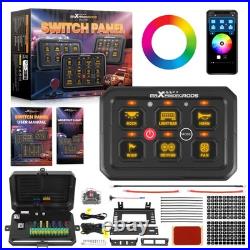 Touch Control Switch Panel For Truck 4x4 UTV Boat 6/8/12 Gang Blue RGB Backlight