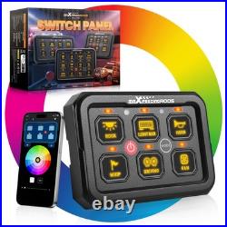 Touch Control Switch Panel For Truck 4x4 UTV Boat 6/8/12 Gang Blue RGB Backlight