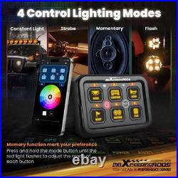 Touch Control Switch Panel For Truck 4x4 UTV Boat 6/8/12 Gang Blue RGB Backlight
