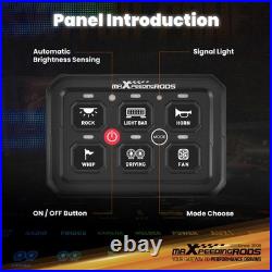 Touch Control Switch Panel For Truck 4x4 UTV Boat 6/8/12 Gang Blue RGB Backlight