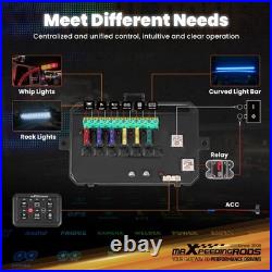 Touch Control Switch Panel For Truck 4x4 UTV Boat 6/8/12 Gang Blue RGB Backlight