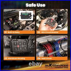 Touch Control Switch Panel For Truck 4x4 UTV Boat 6/8/12 Gang Blue RGB Backlight