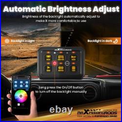 Touch Control Switch Panel For Truck 4x4 UTV Boat 6/8/12 Gang Blue RGB Backlight