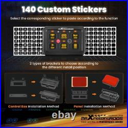 Touch Control Switch Panel For Truck 4x4 UTV Boat 6/8/12 Gang Blue RGB Backlight