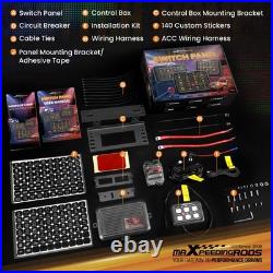 Touch Control Switch Panel For Truck 4x4 UTV Boat 6/8/12 Gang Blue RGB Backlight
