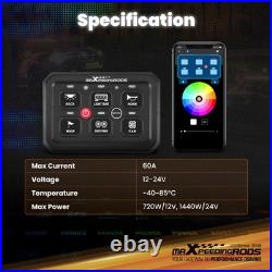 Touch Control Switch Panel For Truck 4x4 UTV Boat 6/8/12 Gang Blue RGB Backlight